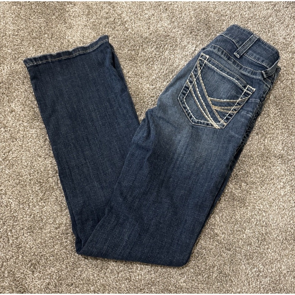 Ariat Real Denim Perfect Rise Boot Jeans 27r Blue  Western Cowgirl